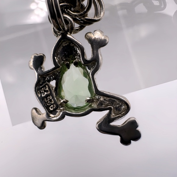 VTG Sterling Silver Charm Bracelet with Two Sterling Silver Charms and Gem - Picture 2 of 3